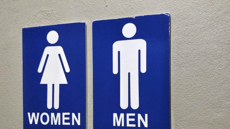 Panneau indiquant que les toilettes sont séparées pour les hommes et les femmes (thitiwat_t1980/Shutterstock).