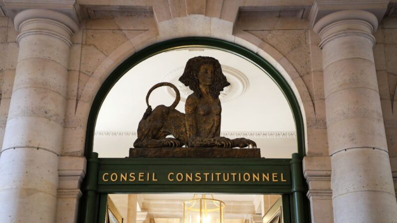 Entrée du Conseil constitutionnel à Paris (Photo : LUDOVIC MARIN/AFP via Getty Images)