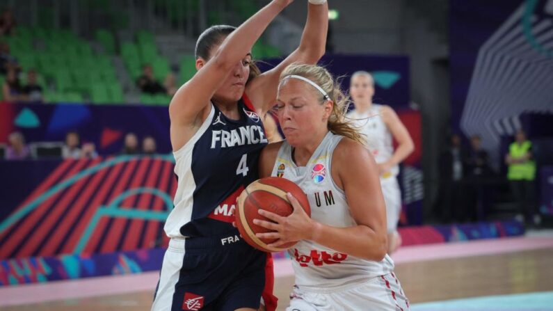 Demi-finales des FIBA Women EuroBasket 2023 en Israël et en Slovénie en juin 2023. (Photo VIRGINIE LEFOUR/BELGA MAG/AFP via Getty Images)