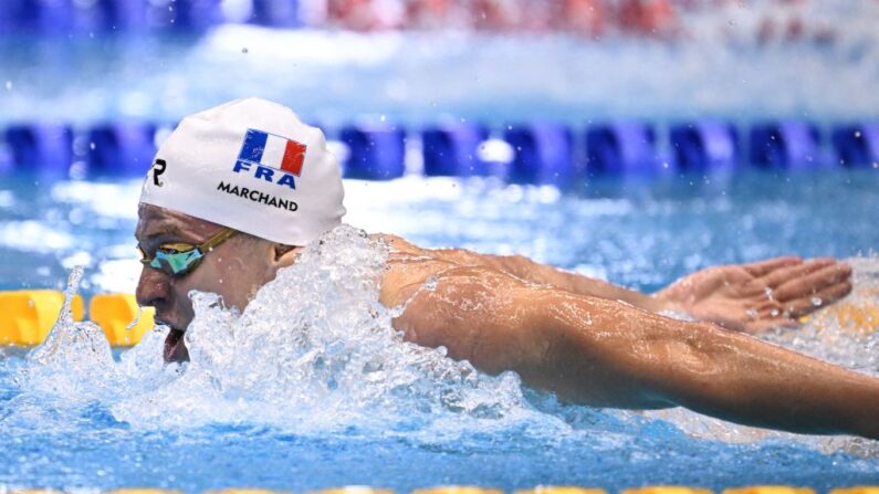 Léon Marchand, le 26 juillet 2023. (Photo: PHILIP FONG/AFP via Getty Images)