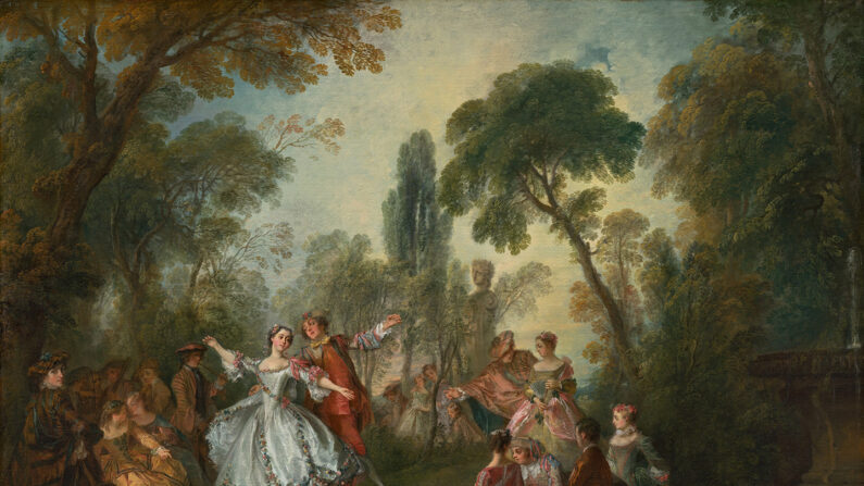 "La Camargo dansant", vers 1730, par Nicolas Lancret. Huile sur toile ; 76,2 cm par 106,6 cm. National Gallery of Art, Washington, D.C. (Domaine public)