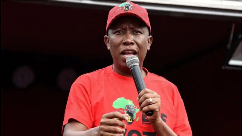 Le leader de l'EFF (Combattants pour la liberté économique ou Economic Freedom Fighters en anglais), Julius Malema, nie que la chanson incite à la violence contre la communauté agricole blanche d'Afrique du Sud. (EFF)