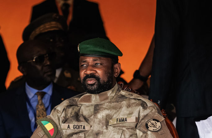 Le colonel Assimi Goïta, chef de la junte malienne, à Bamako, le 22 septembre 2022.(Photo OUSMANE MAKAVELI/AFP via Getty Images)
