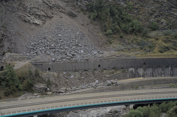 Éboulement massif en Savoie le 27 août 2023. (Photo CHARLENE PERSONNAZ/AFP via Getty Images)