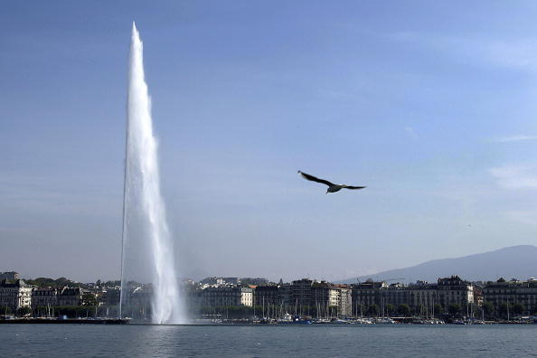 Genève est dotée d’un jet d’eau depuis 1891. (Photo FABRICE COFFRINI/AFP via Getty Images)