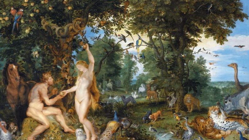 "Le jardin d'Eden avec la chute de l'homme", vers 1615, par Peter Paul Rubens et Jan Brueghel l'Ancien. (Domaine public)