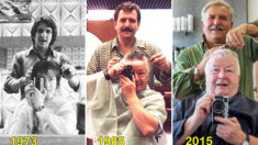 Un homme prend des selfies chez le même coiffeur depuis 50 ans, en arborant exactement la même coupe