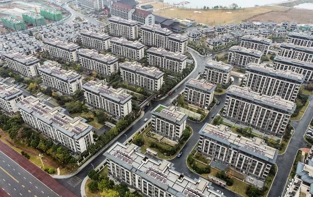 Bâtiments résidentiels à Huaian, province de Jiangsu, Chine, le 16 novembre 2022. (STR/AFP via Getty Images)