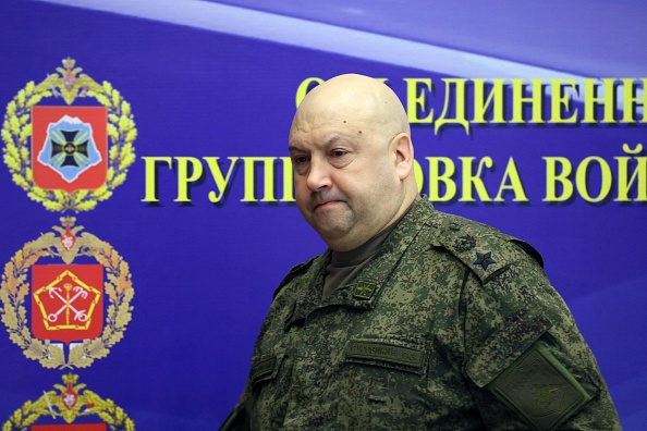 Le général russe Sergei Surovikin, commandant de l'opération militaire russe en Ukraine, le 17 décembre 2022. (Photo : GAVRIIL GRIGOROV/Sputnik/AFP via Getty Images)