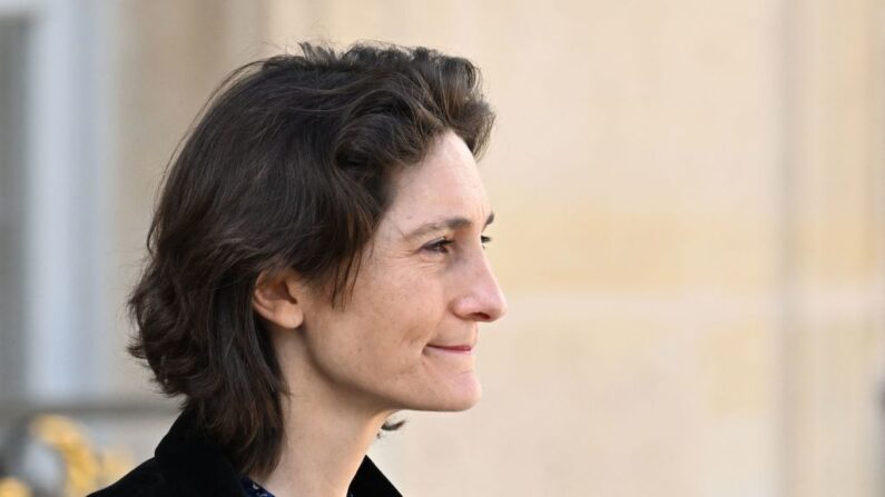 La ministre des Sports, Amélie Oudéa-Castéra, le 13 avril 2023. (Photo: ALAIN JOCARD/AFP via Getty Images)