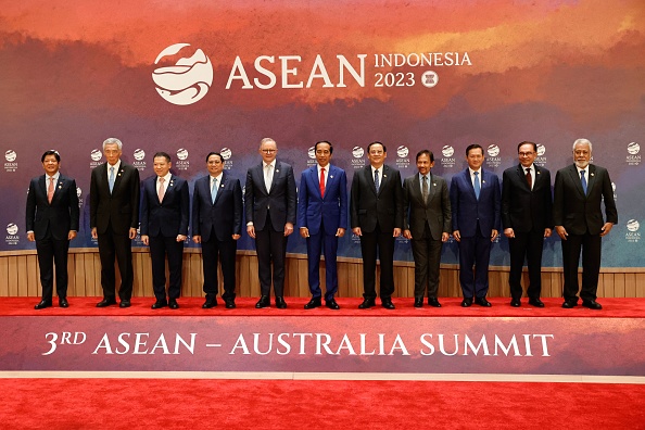 La réunion de 18 pays organisée à Jakarta dans le cadre du 43e sommet de l'ANASE, le 7 septembre 2023. (Photo WILLY KURNIAWAN/POOL/AFP via Getty Images)