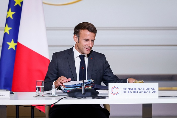 Le président Emmanuel Macron. (Photo THOMAS PADILLA/POOL/AFP via Getty Images)