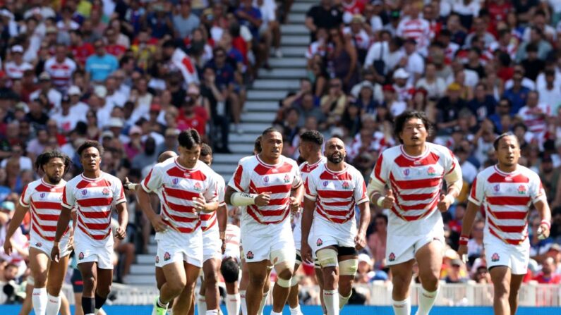 L'équipe du Japon, au Stadium de Toulouse, le 10 septembre 2023. 
(Photo: CHARLY TRIBALLEAU/AFP via Getty Images)