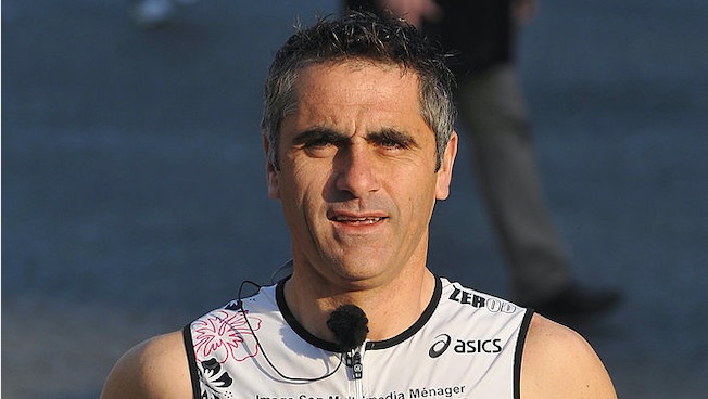 Laurent Jalabert pendant un marathon en 2010. (Francois Durand/Getty Images)