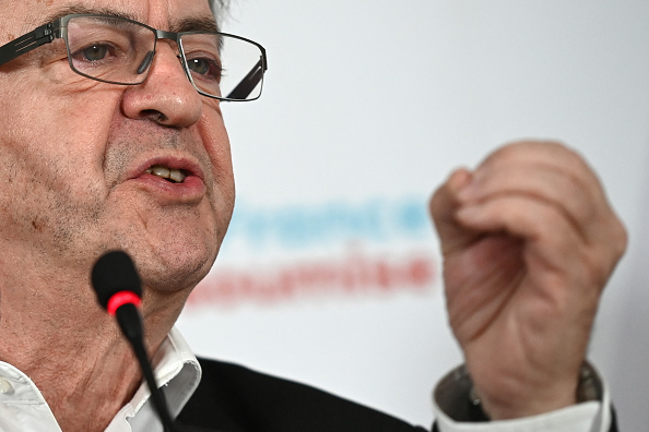 Le leader de La France Insoumise Jean-Luc Mélenchon. (Photo CHRISTOPHE ARCHAMBAULT/AFP via Getty Images)