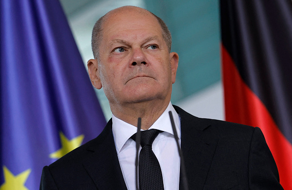 Le chancelier allemand Olaf Scholz le 8 octobre 2023 à la Chancellerie à Berlin. (Photo ODD ANDERSEN/AFP via Getty Images)