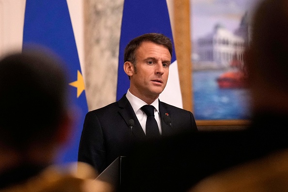 Le président Emmanuel Macron. (Photo CHRISTOPHE ENA/POOL/AFP via Getty Images)