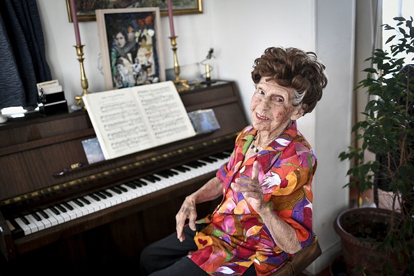 La pianiste Colette Maze, née en juin 1914, nous a quitté dimanche chez elle. (Photo STÉPHANE DE SAKUTIN/AFP via Getty Images)