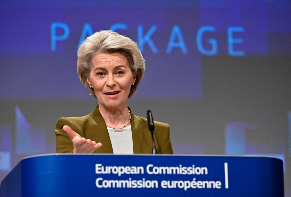 La présidente de la Commission européenne Ursula von der Leyen à Bruxelles, le 8 novembre 2023. (Photo JOHN THYS/AFP via Getty Images)