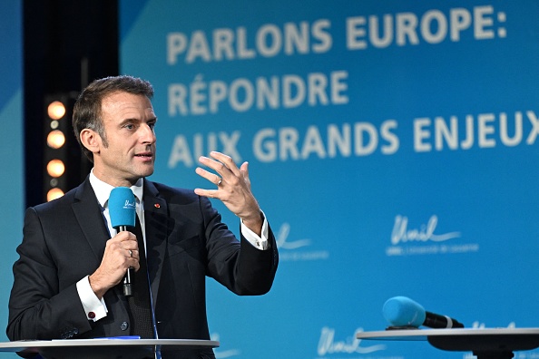 Le président va présenter mardi à l'Élysée un programme d'accompagnement des PME à l'export. (Photo BERTRAND GUAY/AFP via Getty Images)
