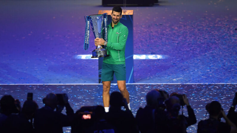 Novak Djokovic, à Turin en Italie, le 19 novembre 2023. (Photo by Valerio Pennicino/Getty Images)