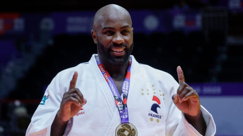 La Fédération française de judo a annoncé vendredi le nom des dix premiers athlètes officiellement retenus pour disputer les Jeux olympiques de Paris l'été prochain (Photo : KARIM JAAFAR/AFP via Getty Images)