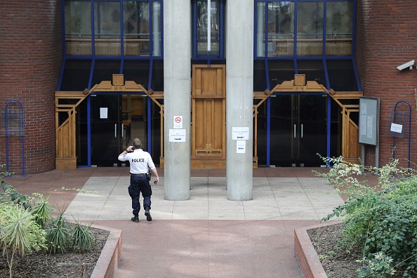 L'entrée du palais de justice de Bobigny. (Photo LUDOVIC MARIN/AFP via Getty Images)