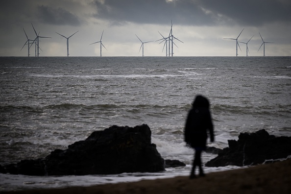 Le parc éolien en mer de Saint-Nazaire est le plus grand de ce type en France. (LOIC VENANCE/AFP via Getty Images)