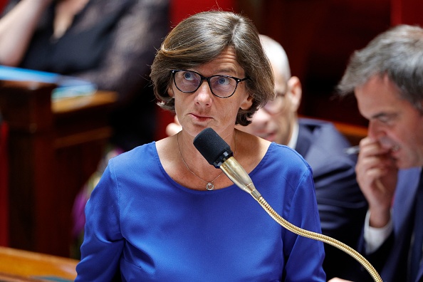 La ministre de la Santé par intérim Agnès Firmin Le Bodo. (Photo GEOFFROY VAN DER HASSELT/AFP via Getty Images)