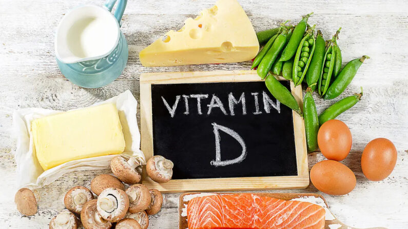 Des aliments riches en vitamine D sont présentés dans une illustration. (Shutterstock)