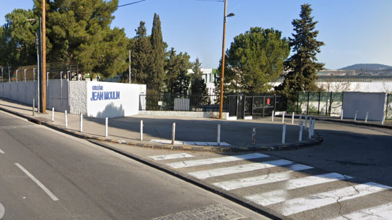 Le collège Jean-Moulin, situé dans le 15e arrondissement de Marseille (Bouches-du-Rhône). (Capture d'écran Google Maps)