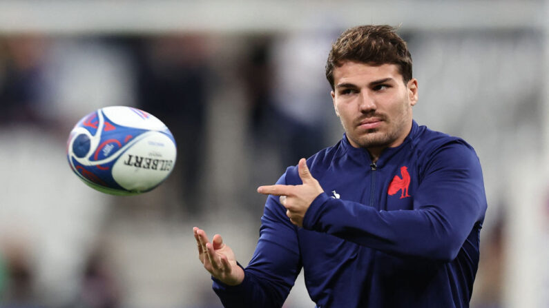 Antoine Dupont participe aujourd'hui à Marcoussis à une journée de stage avec l'équipe de France de rugby à VII. (Photo : FRANCK FIFE/AFP via Getty Images)