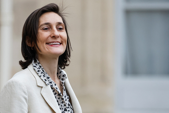 La ministre de l'Éducation nationale, des Sports et des Jeux olympiques Amélie Oudéa-Castéra. (Photo LUDOVIC MARIN/AFP via Getty Images)
