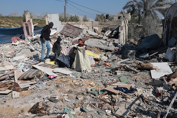 L'armée israélienne s'est retirée de Khan Yunis, dans la bande de Gaza. (Photo AFP via Getty Images)