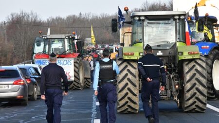 Colère des agriculteurs: un convoi d’agriculteurs en route pour Rungis