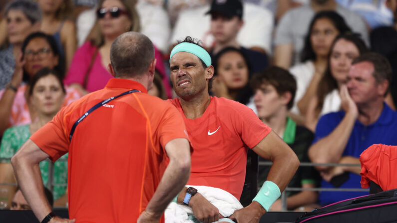 Rafael Nadal, a calé en quarts de finale devant l'Australien Jordan Thompson (55e). (Photo : Chris Hyde/Getty Images)
