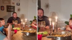Une famille de six personnes a commencé à dîner à la lueur des bougies et voici ce qu’elle a remarqué