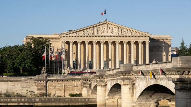 Vue générale de l'Assemblée nationale française à Paris le 17 juillet 2023. (Bertrand Guay/AFP via Getty Images)