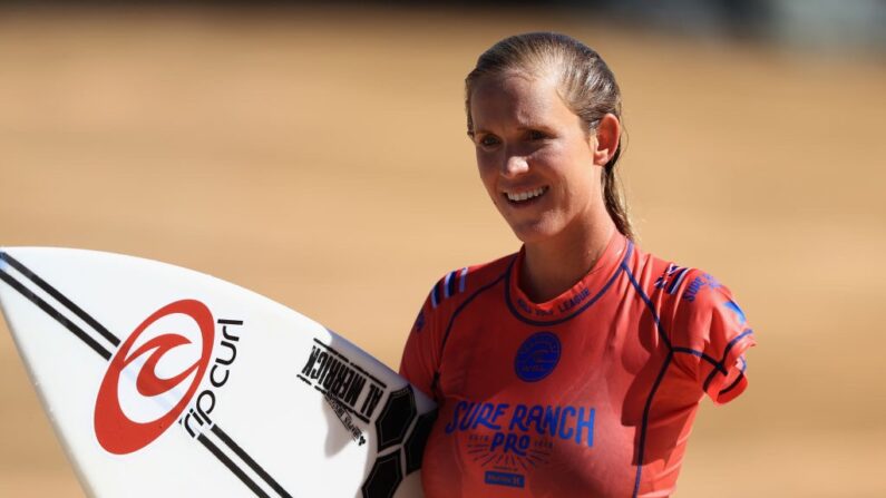 Bethany Hamilton, lors du tour de qualification des femmes de la World Surf League Surf Ranch Pro le 8 septembre 2018 à Lemoore, en Californie. (Crédit photo Sean M. Haffey/Getty Images)