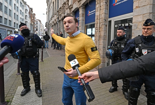 Le président du bar lillois "la Citadelle" Aurélien Verhassel à Lille, le 24 février 2023. (Photo FRANCOIS LO PRESTI/AFP via Getty Images)