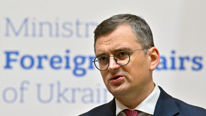 Le ministre ukrainien des Affaires étrangères Dmytro Kuleba. (Photo SERGEI SUPINSKY/AFP via Getty Images)