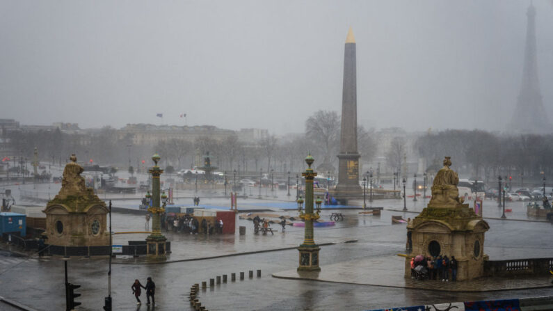 Place de la Concorde, à Paris, le 22 février 2024. (Photo DIMITAR DILKOFF/AFP via Getty Images)