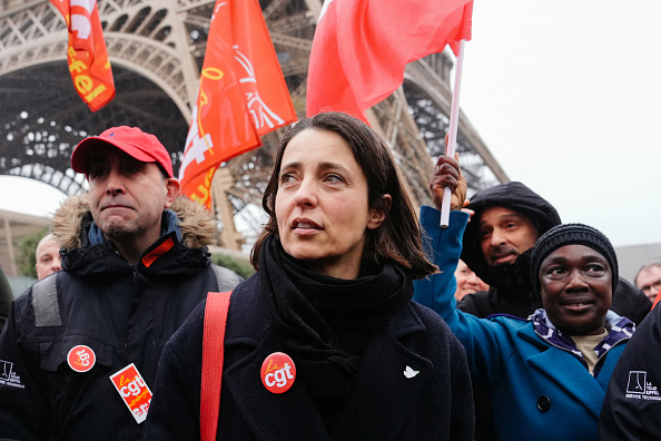 Sophie Binet, secrétaire générale de la CGT, le 22 février à Paris. (Photo DIMITAR DILKOFF/AFP via Getty Images)