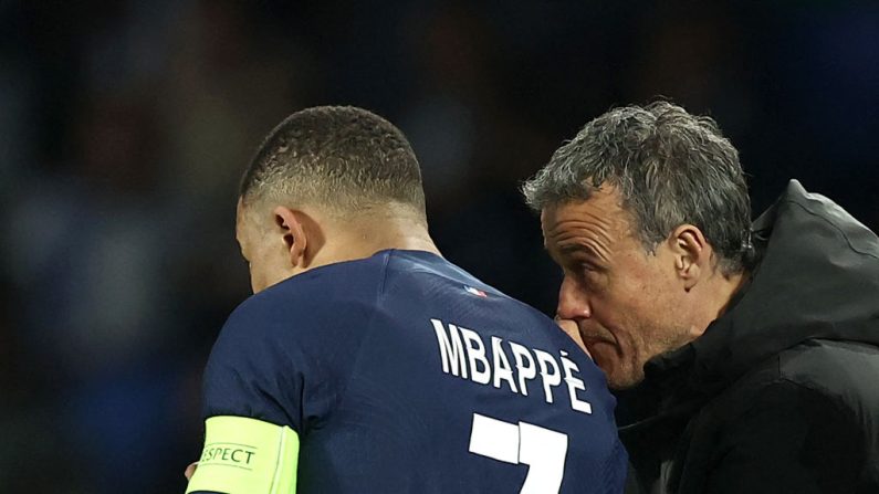 Luis Enrique a estimé que Kylian Mbappé pouvait "encore changer d'opinion" et rester au PSG à l'issue de la saison. (Photo : FRANCK FIFE/AFP via Getty Images)