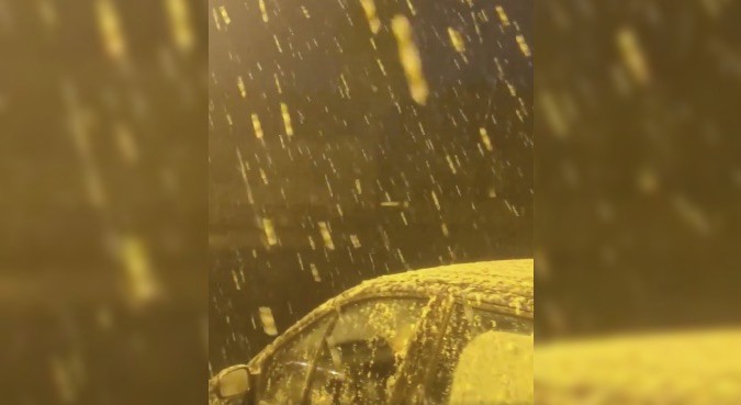 De la neige en Bretagne un 27 mars : les images des gros flocons en plein printemps