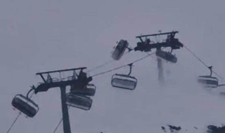 Les skieurs ont eu la frayeur de leur vie. (Image: Meteo Valle d'Aosta)