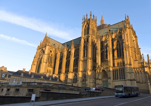 La cathédrale Saint-Étienne à Metz.  (JEAN-CHRISTOPHE VERHAEGEN/AFP via Getty Images)