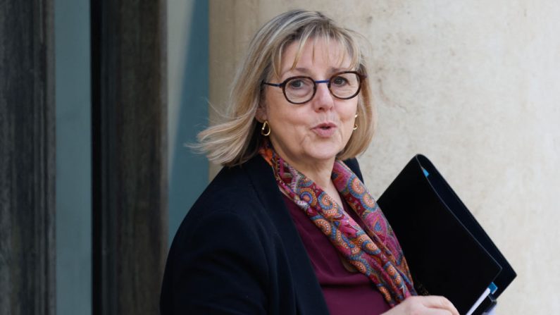Sylvie Retailleau,ministre de l'Enseignement supérieur, le 10 avril 2024, à Paris. (Photo LUDOVIC MARIN/AFP via Getty Images)