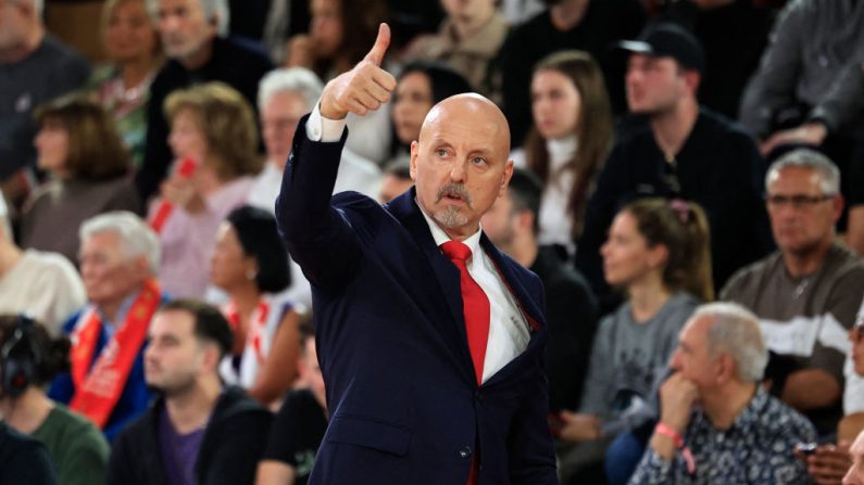 L'AS Monaco Basket, qui avait été sanctionnée de la perte de son match de championnat remporté contre Strasbourg (92-78) le 24 mars, a récupéré cette victoire devant la chambre d'appel de la Fédération, a annoncé vendredi la Ligue (LNB). (Photo : VALERY HACHE/AFP via Getty Images)