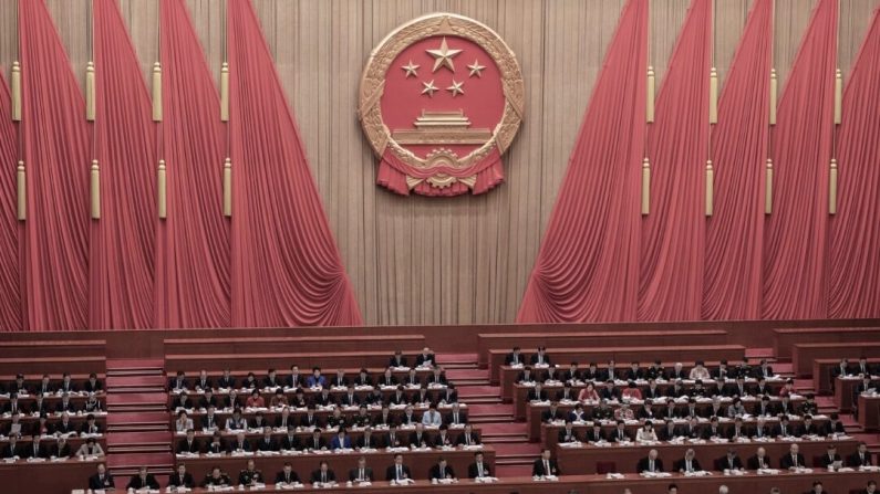 Ouverture du parlement fantoche du régime chinois, le Congrès national du peuple, au Grand Hall du peuple à Pékin, le 5 mars 2024. (Kevin Frayer/Getty Images)